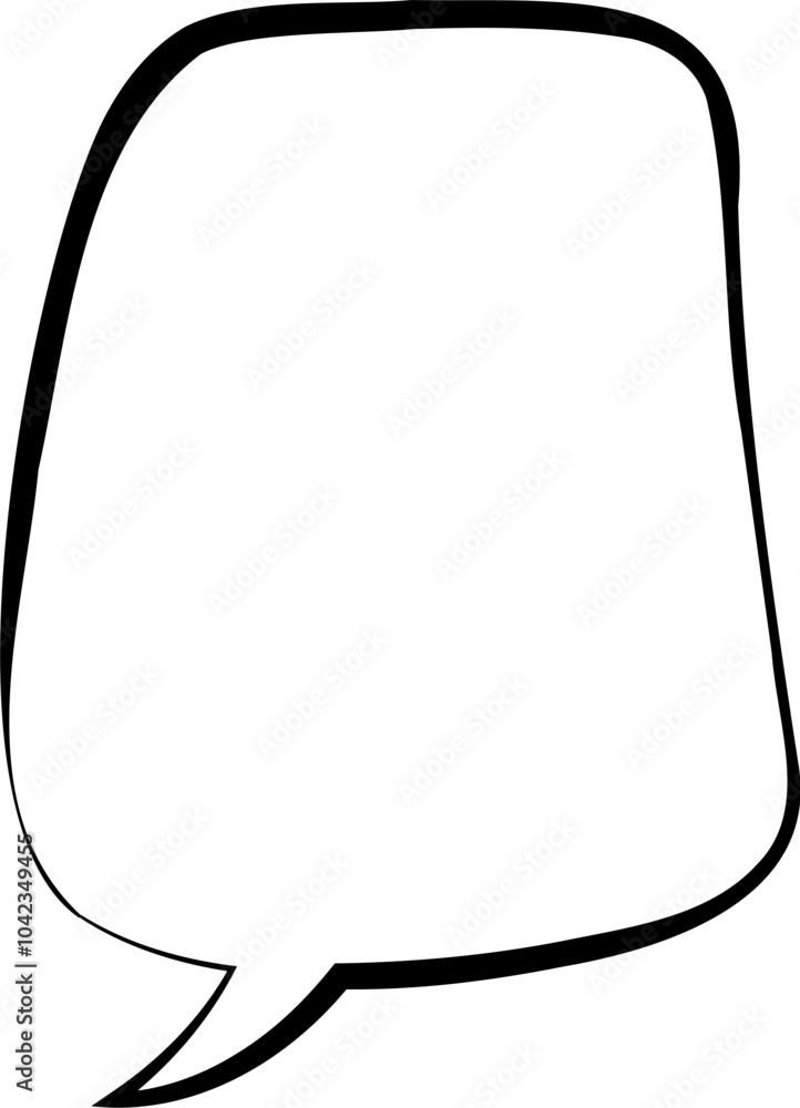 Black and White Speech Bubble Vector Black and White Speech Bubble Vector