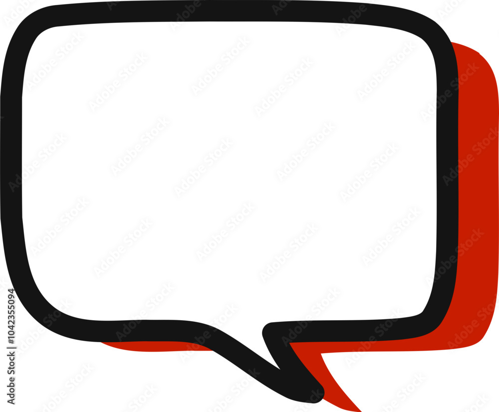 Classic Red Speech Bubble Illustration Classic Red Speech Bubble Illustration