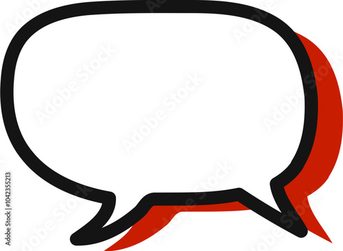 Red Speech Bubble Vintage Design