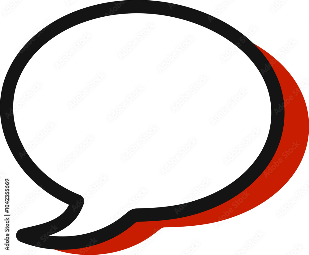 Red Speech Bubble Vector Graphic Red Speech Bubble Vector Graphic