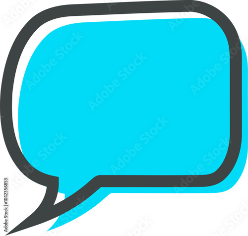 Blue Comic Speech Bubble Vector