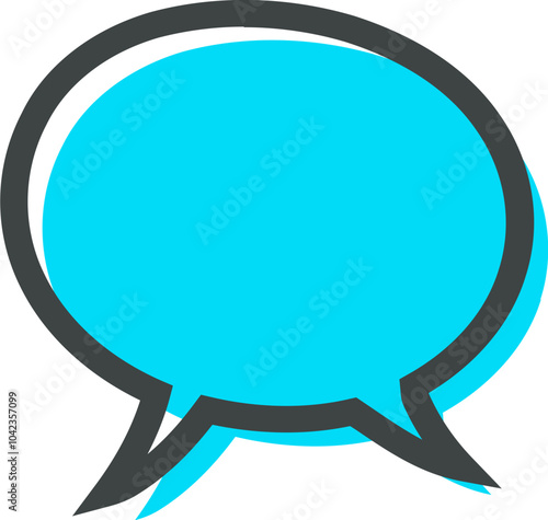 Blue Comic Speech Bubble Vector