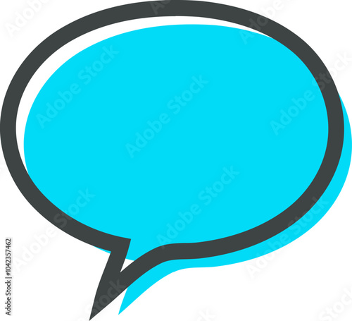 Blue Comic Speech Bubble Vector