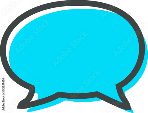 Blue Comic Speech Bubble Vector