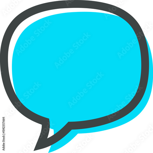 Blue Comic Speech Bubble Vector