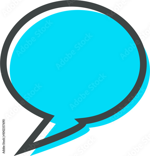 Blue Comic Speech Bubble Vector