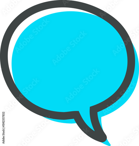 Blue Comic Speech Bubble Vector