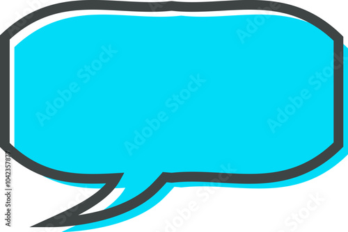 Blue Comic Speech Bubble Vector
