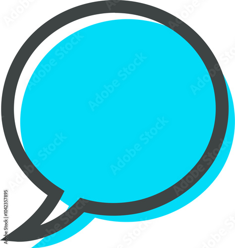 Blue Comic Speech Bubble Vector