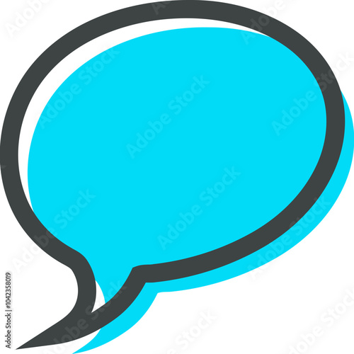 Blue Comic Speech Bubble Vector