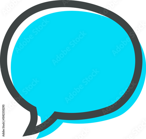Blue Comic Speech Bubble Vector
