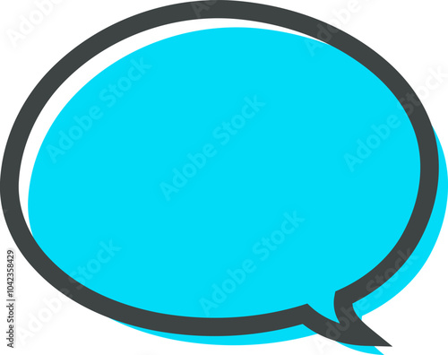 Blue Speech Bubble Pop Art Illustration