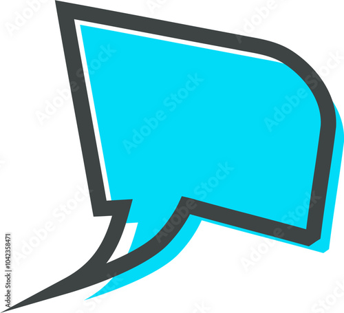 Blue Comic Speech Bubble Vector