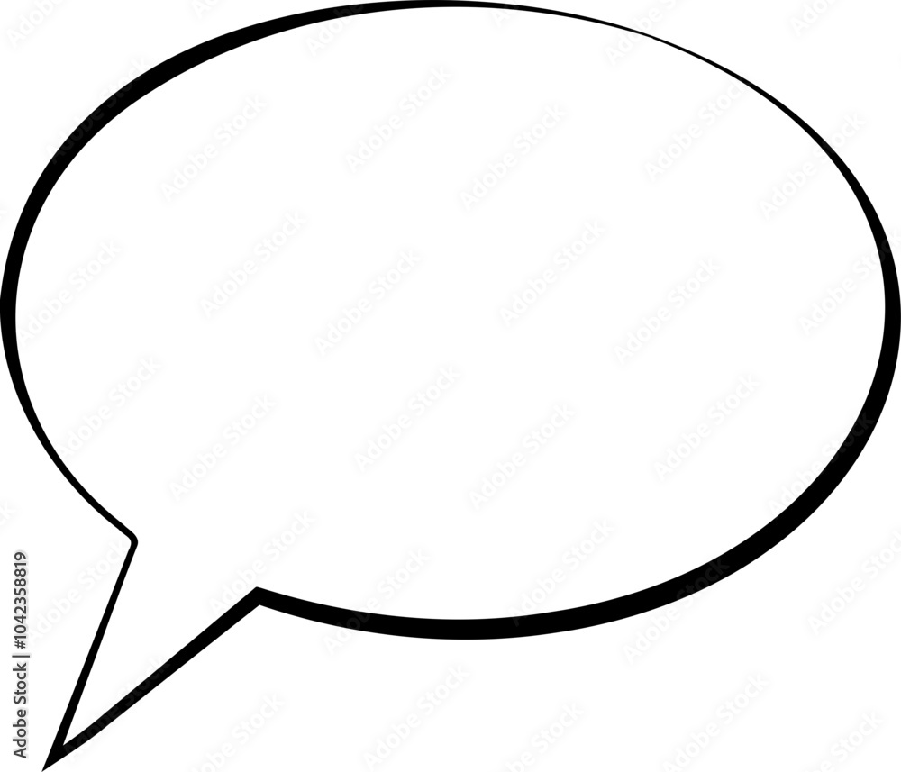 Black and White Speech Bubble Vector Black and White Speech Bubble Vector