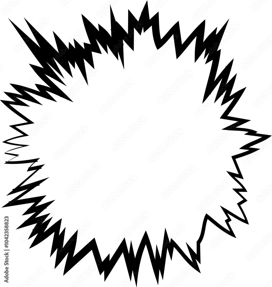 Naklejka premium Retro Monochrome Speech Bubble Art