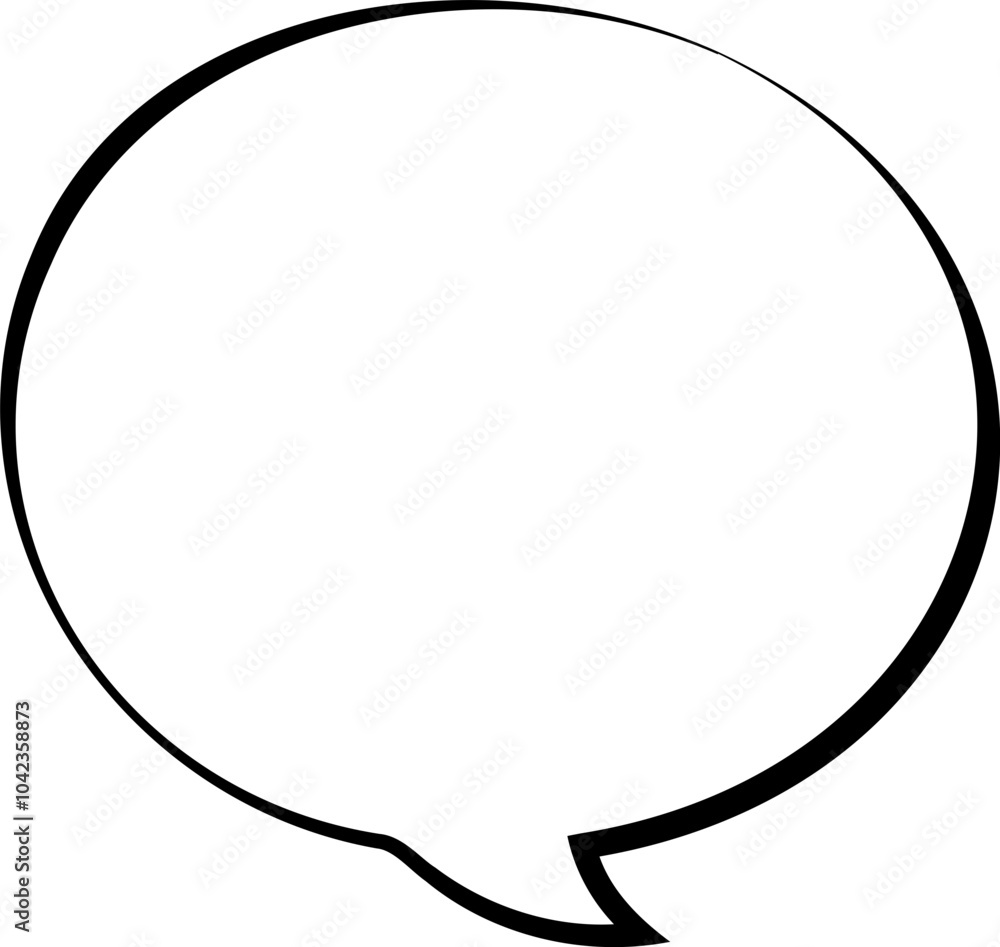 Black and White Speech Bubble Vector Black and White Speech Bubble Vector
