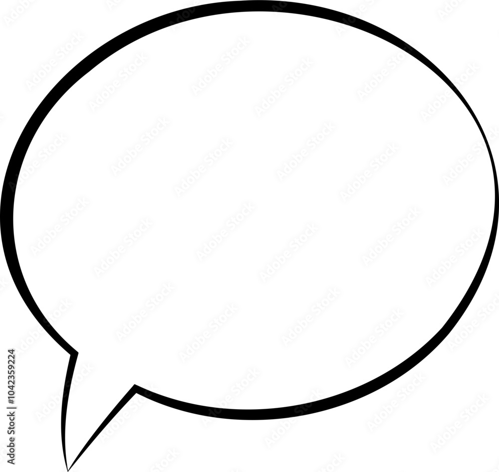 Classic BW Speech Bubble Illustration Classic BW Speech Bubble Illustration