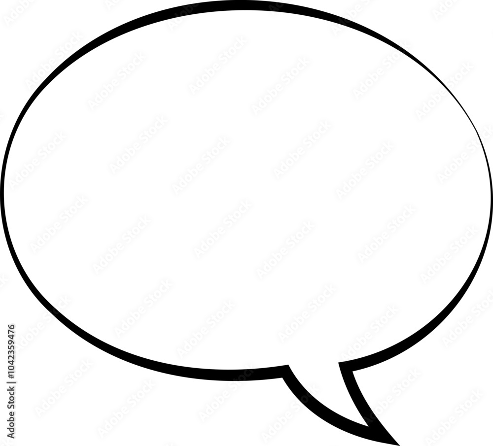 Classic BW Speech Bubble Illustration Classic BW Speech Bubble Illustration
