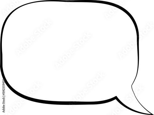 Obraz na płótnie Black and White Speech Bubble Vector w salonie