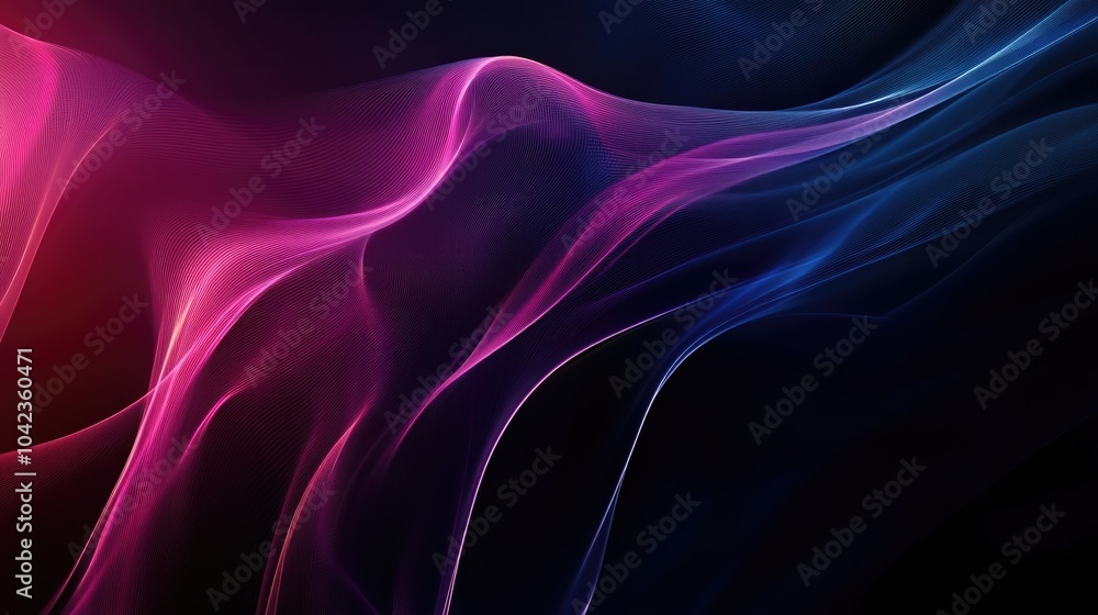 Fototapeta premium A sleek modern outline border design with fine lines abstract smoke background