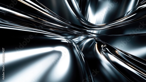 A sleek metallic photo border featuring sharp edges and a reflective surface