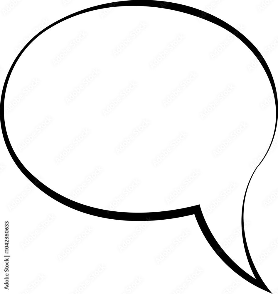 Classic BW Speech Bubble Illustration Classic BW Speech Bubble Illustration