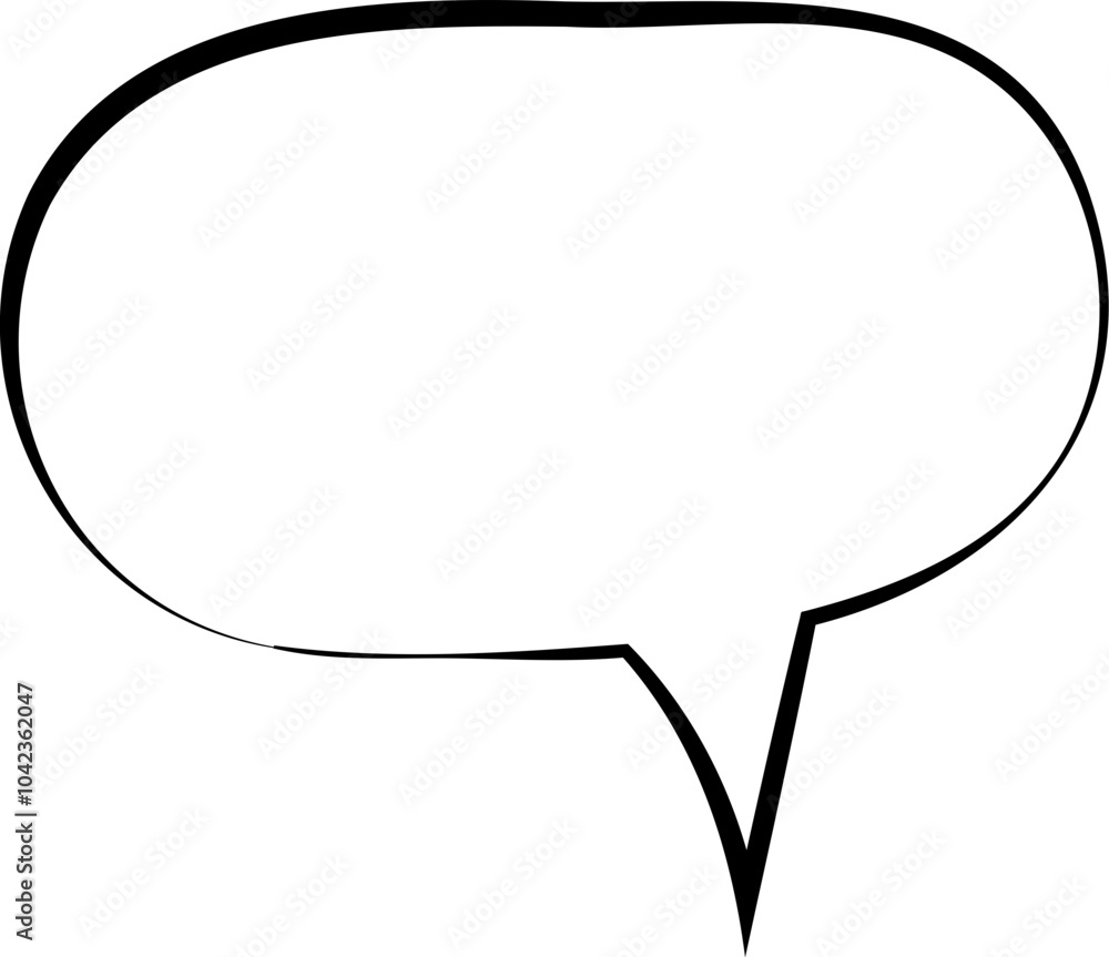 Black and White Speech Bubble Vector Black and White Speech Bubble Vector