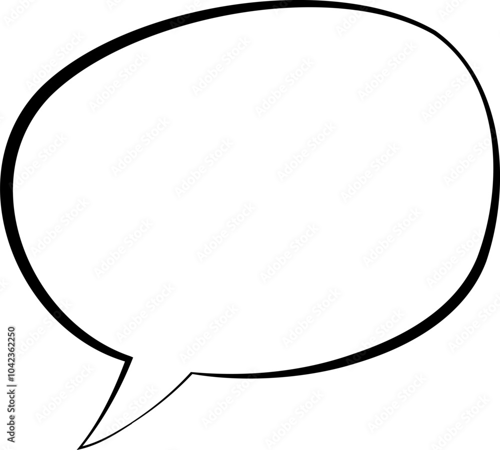 Classic BW Speech Bubble Illustration Classic BW Speech Bubble Illustration