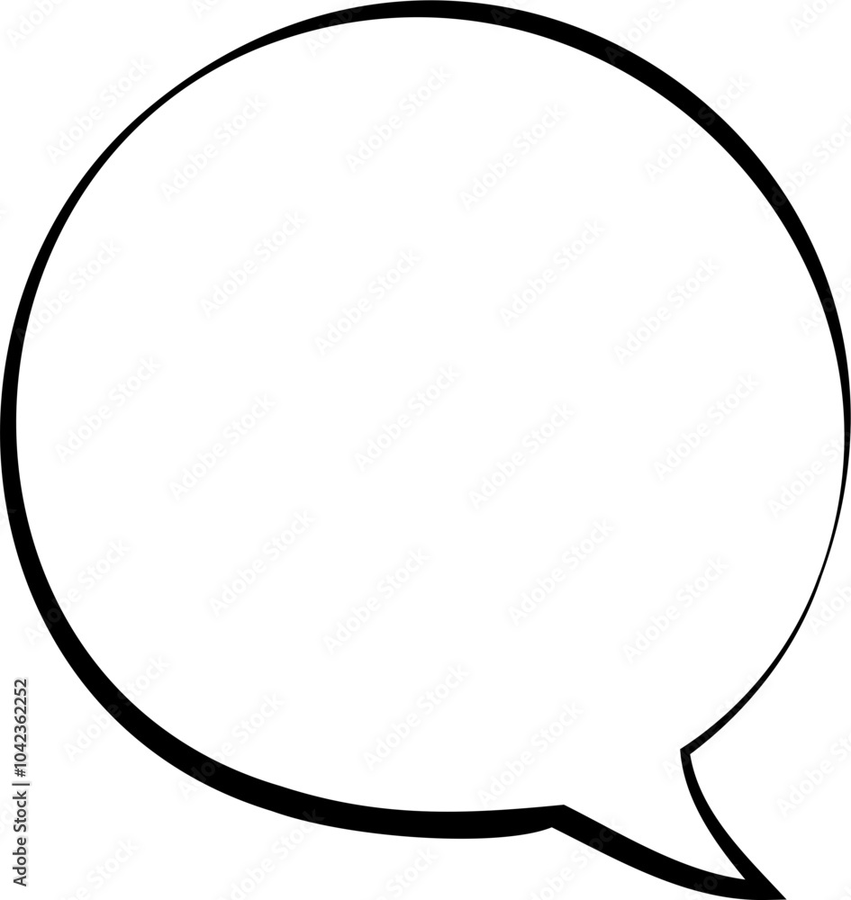 Minimalist Black and White Speech Bubble Minimalist Black and White Speech Bubble