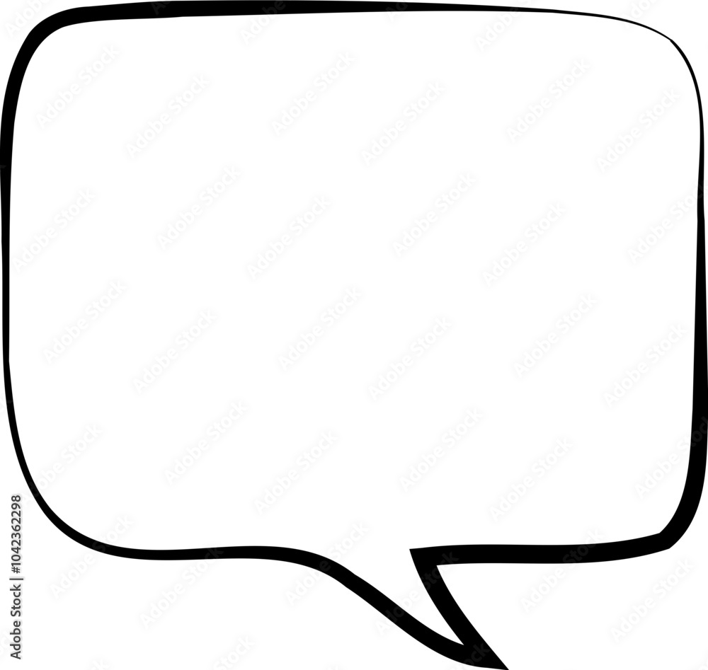Classic BW Speech Bubble Illustration Classic BW Speech Bubble Illustration