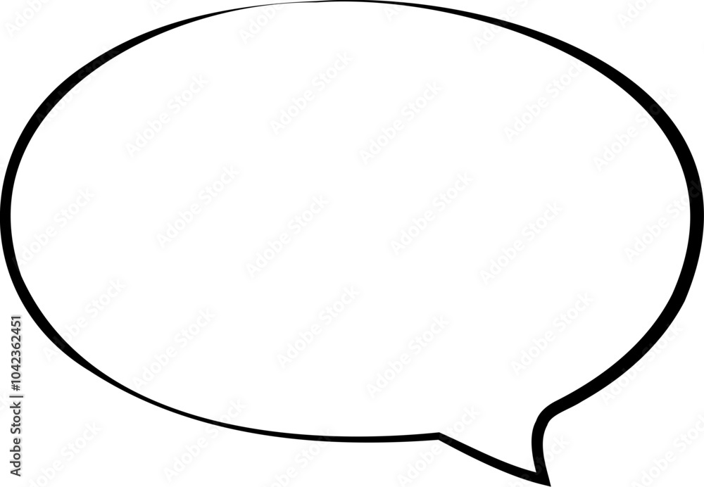 Classic BW Speech Bubble Illustration Classic BW Speech Bubble Illustration