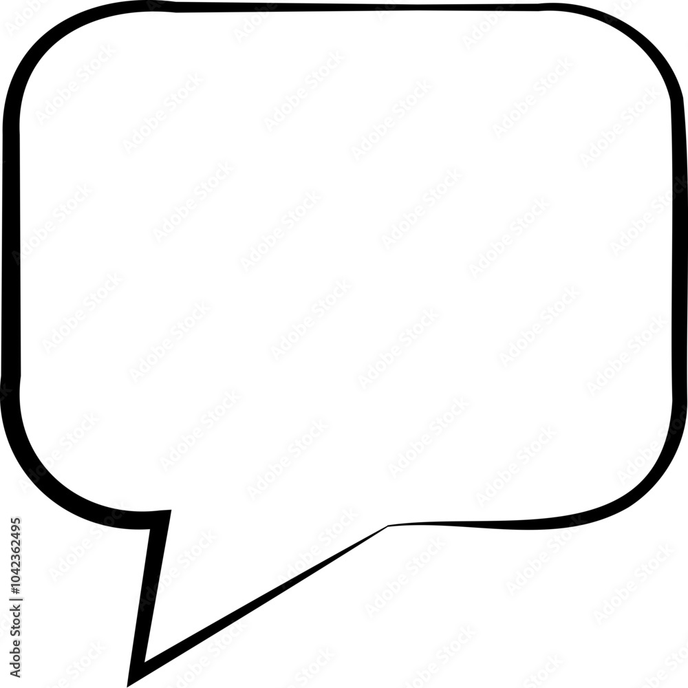 Classic BW Speech Bubble Illustration Classic BW Speech Bubble Illustration