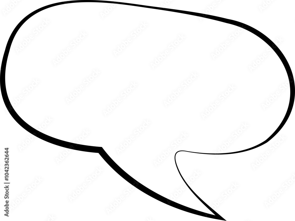 Black and White Speech Bubble Vector