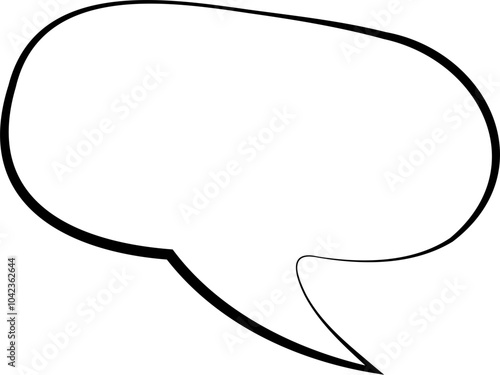 Obraz na płótnie Black and White Speech Bubble Vector w salonie