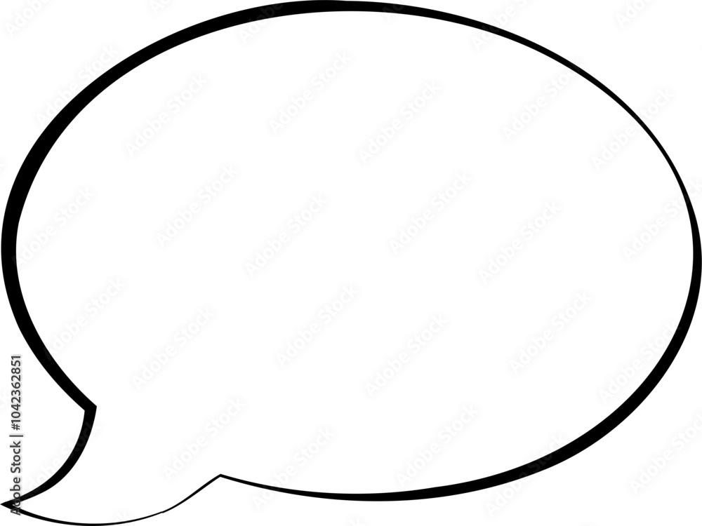 Black and White Speech Bubble Vector