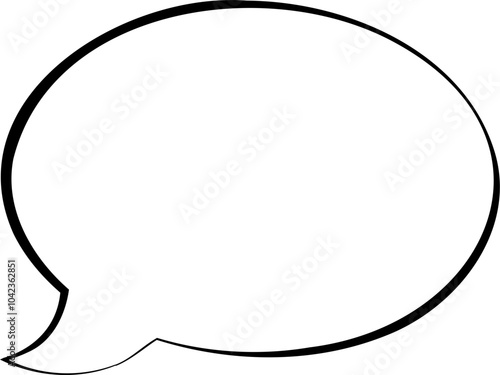 Obraz na płótnie Black and White Speech Bubble Vector w salonie