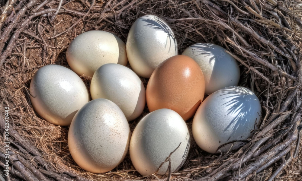 eggs in nest eggs in nest