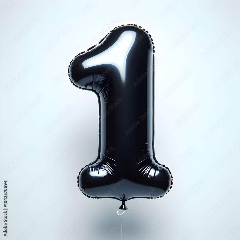 number 1 black balloon isolated number 1 black balloon isolated