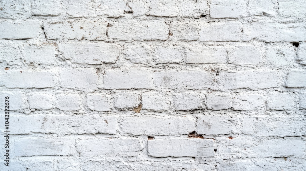 A close up view of a white brick wall, with some of the bricks showing through the paint. A close up view of a white brick wall, with some of the bricks showing through the paint.