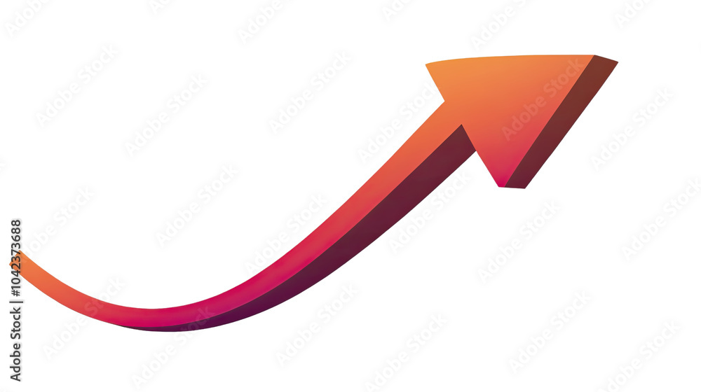 Red and yellow arrows symbolize business growth and success, showcasing upward progress in a dynamic, 3D design Red and yellow arrows symbolize business growth and success, showcasing upward progress in a dynamic, 3D design