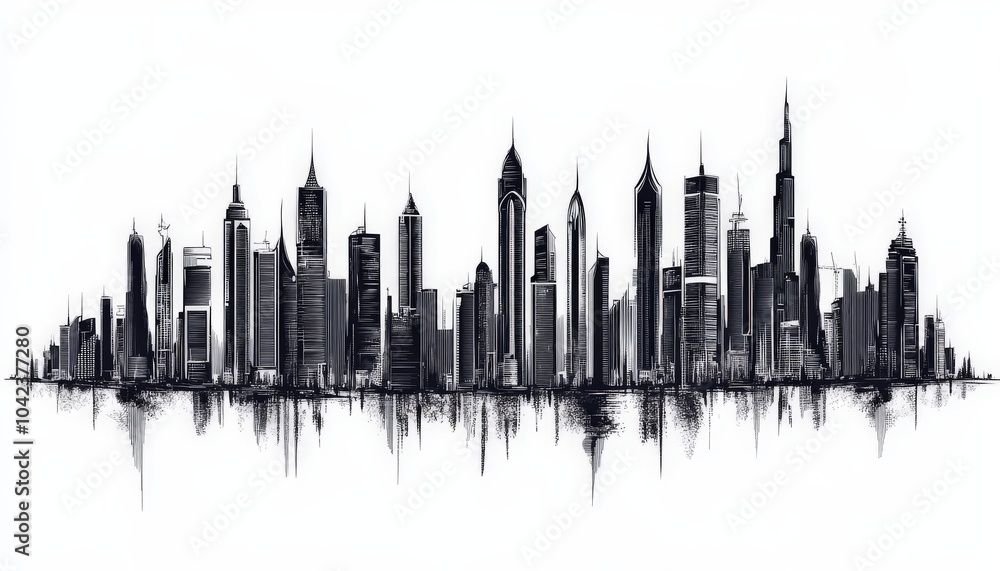 Obraz premium Cityscape Sketch.