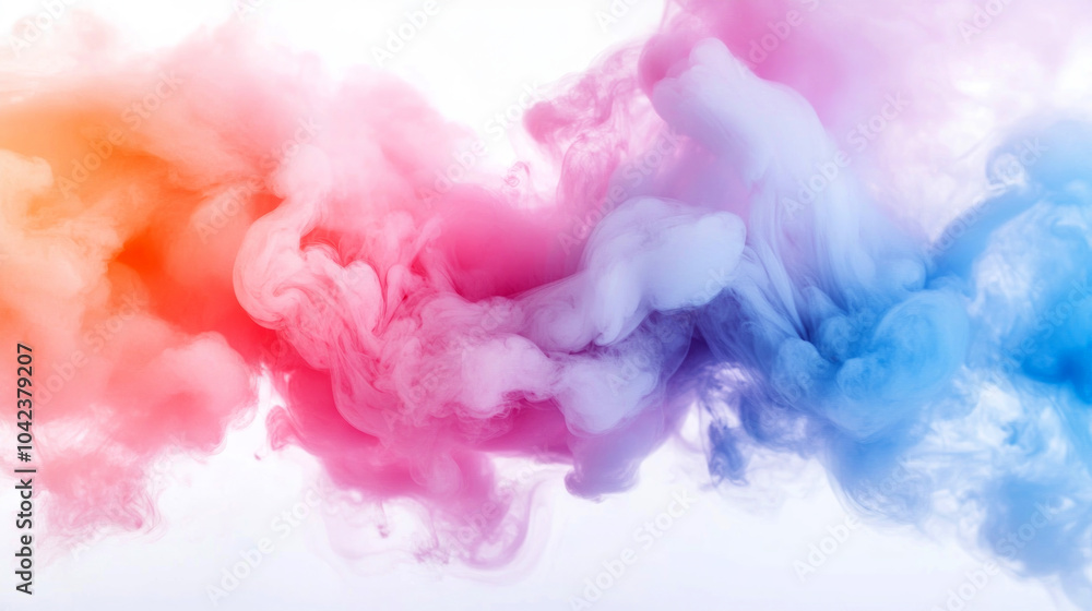 Fototapeta premium Colorful smoke forming abstract Steam
