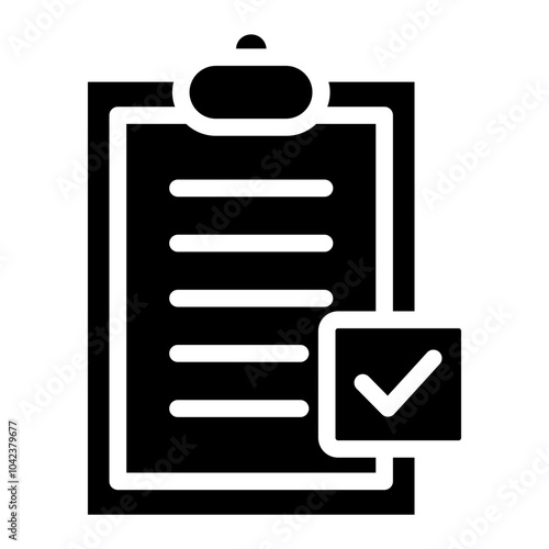 Clipboard icon. Checklist on the clipboard icon 