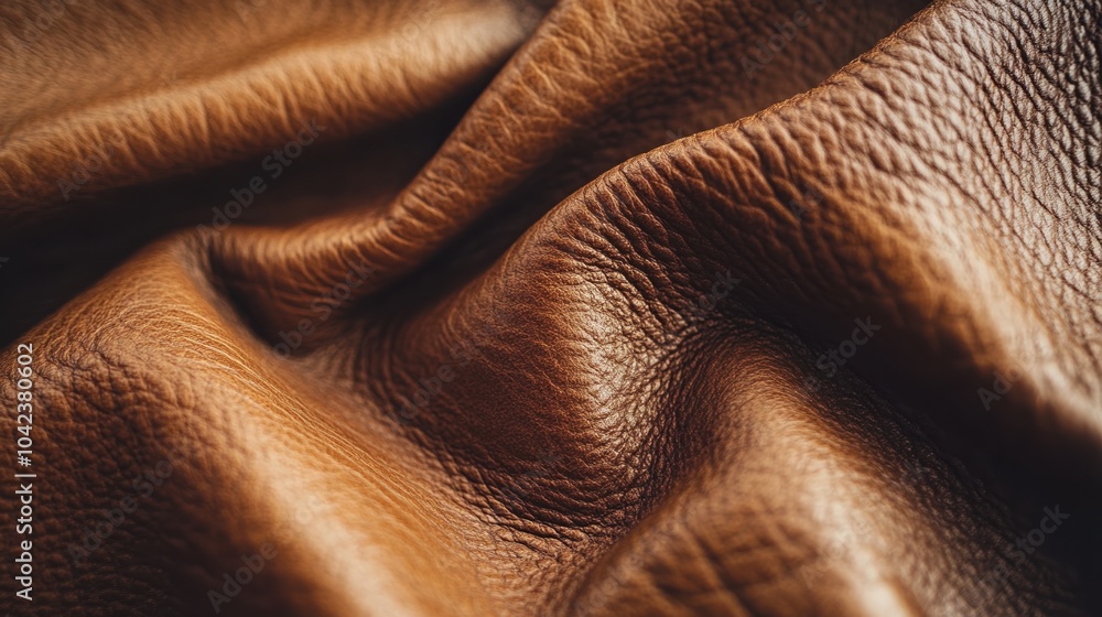 Close-Up of Soft Brown Leather Texture Close-Up of Soft Brown Leather Texture