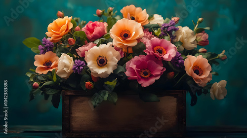 Vibrant floral arrangement ...