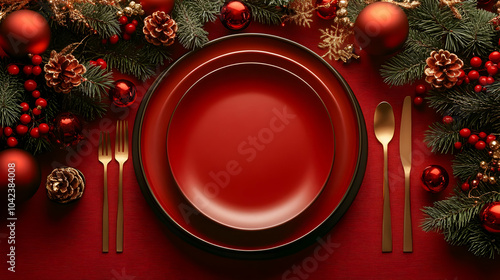 Elegant festive table setti...