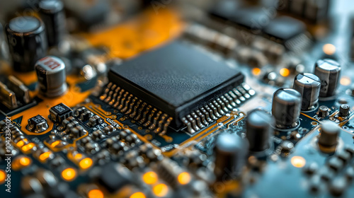 Close-up of a circuit board...