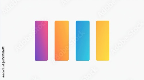 Colorful Rectangles Clipart Illustrations Set