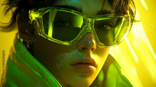 A close-up of a person wear...