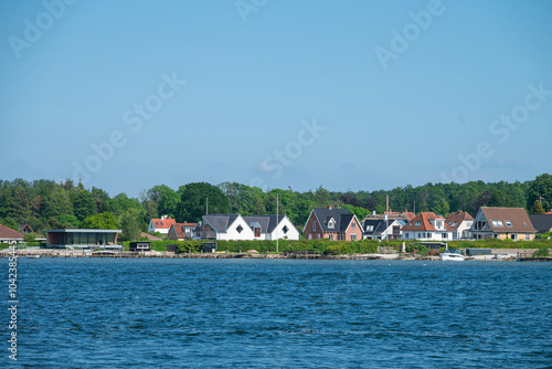 The beautiful view of Svendborgsund in Denmark photo